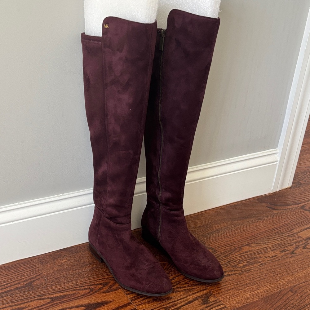 Michael Kors Over the Knee Boots in Deep Burgundy